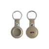 PU Leather Keyring AirTag Holders Grey